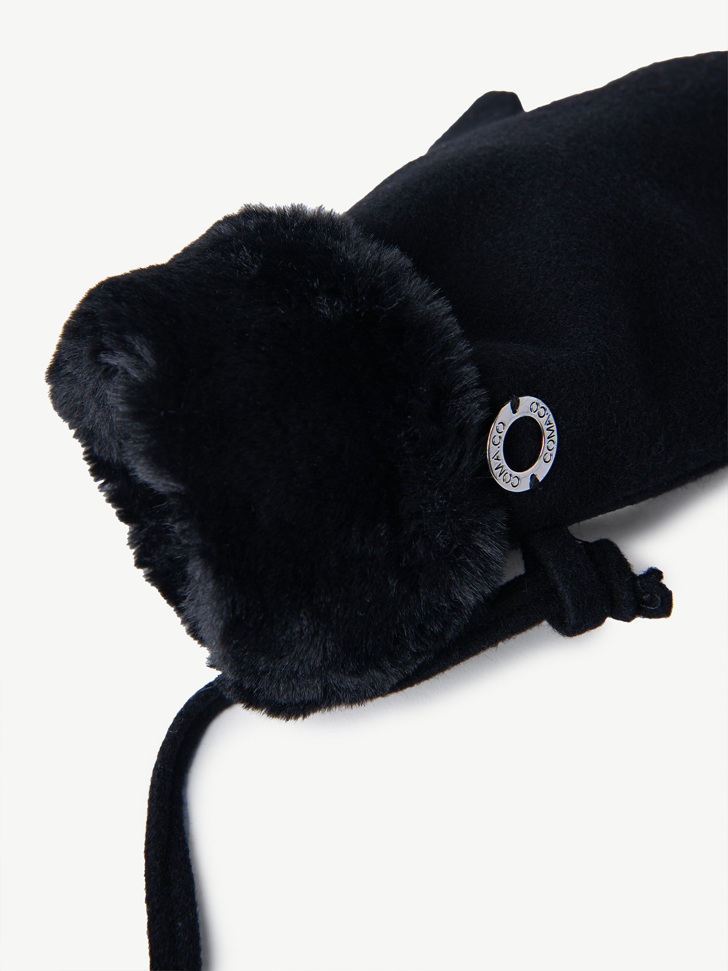 Black Cashmere Wool Mittens