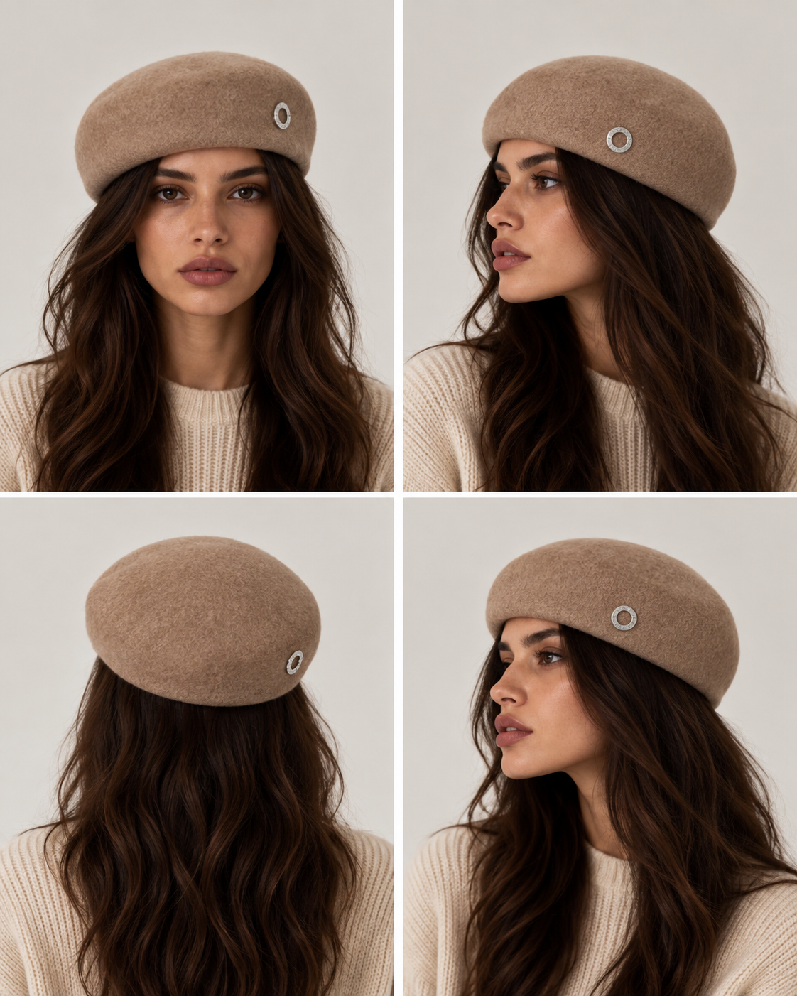 Felt Berret Hat | Nude