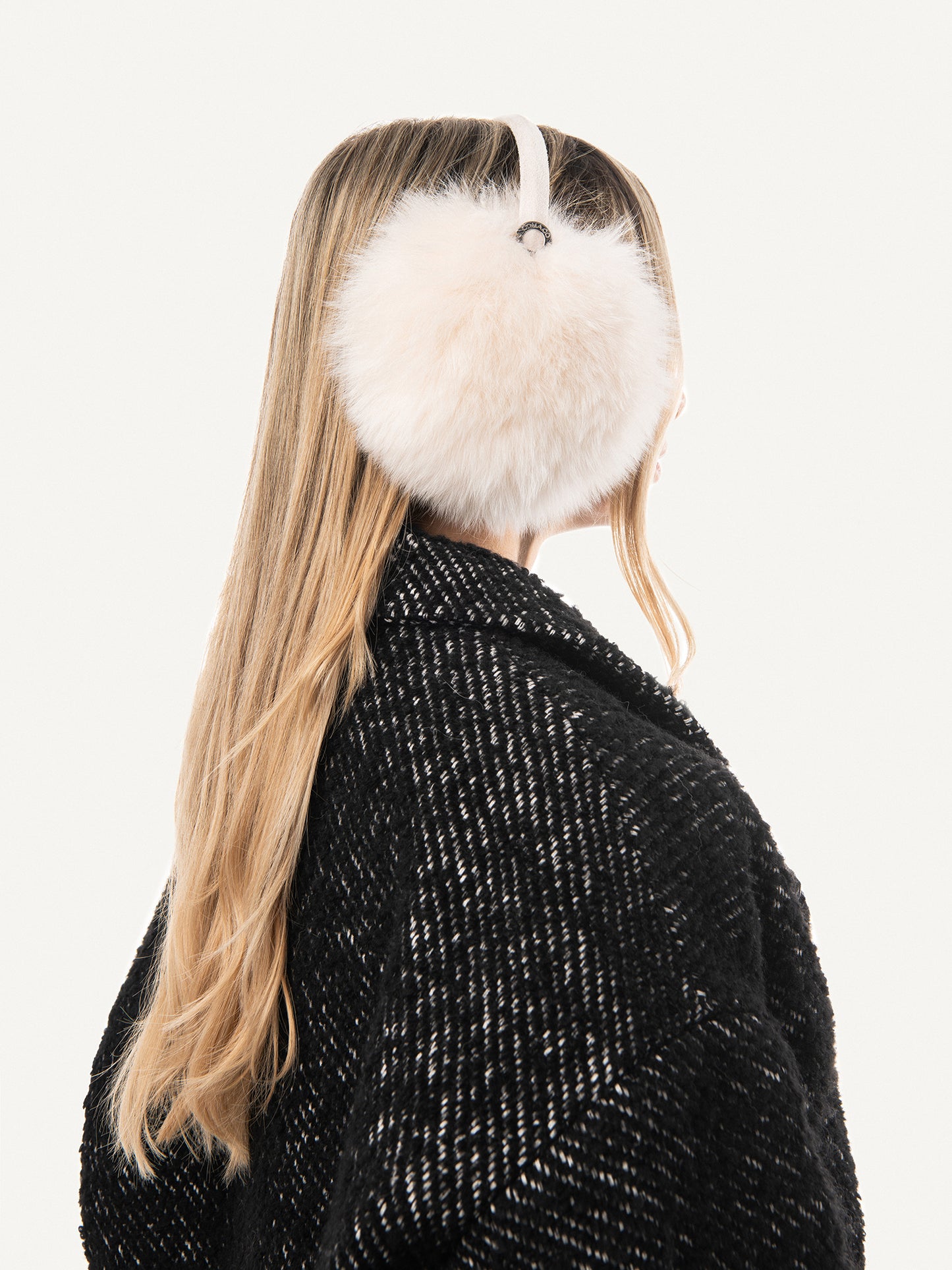 Ivory Fox Fur Ear Muffs