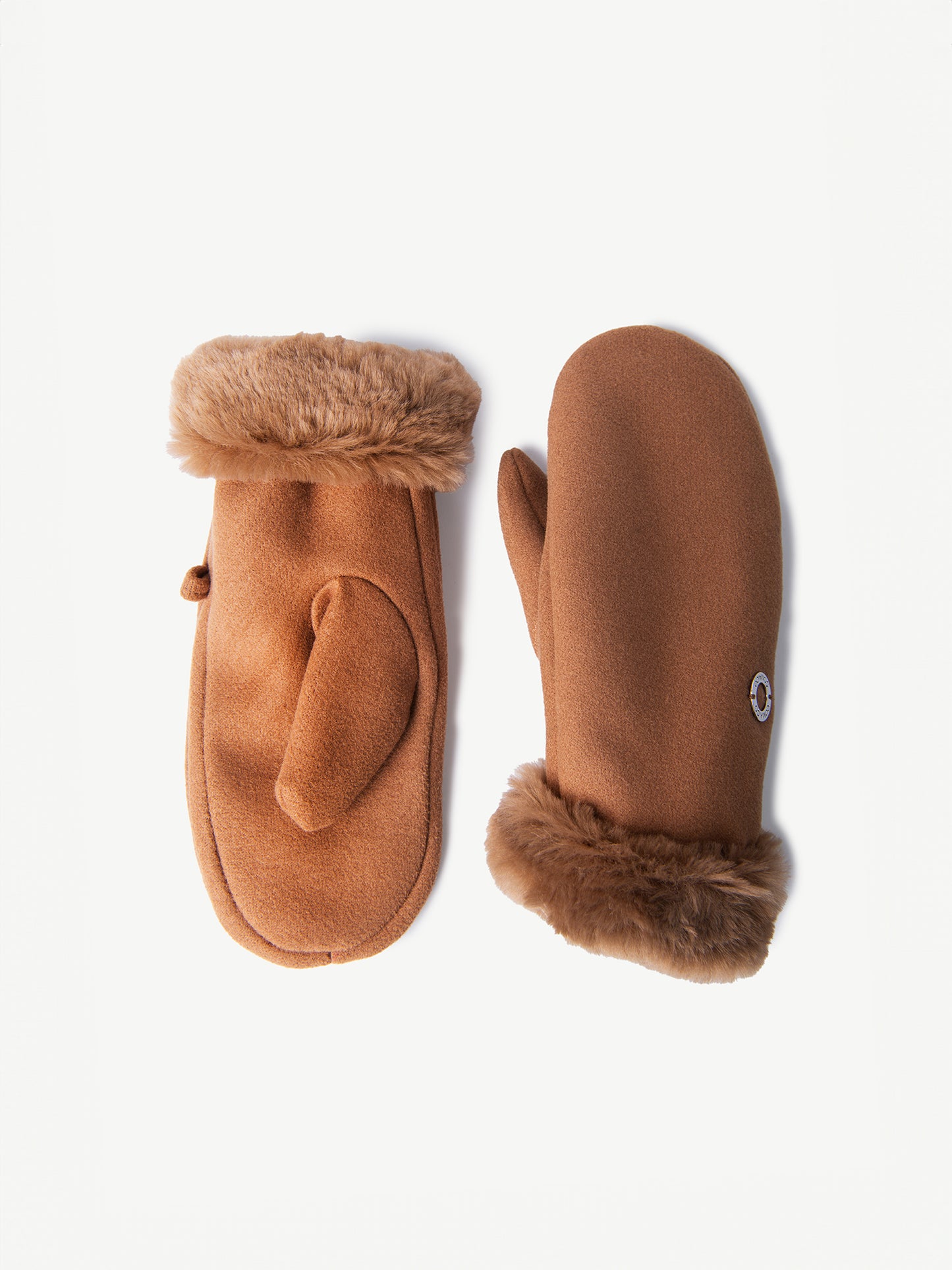 Tan Cashmere Wool Mittens