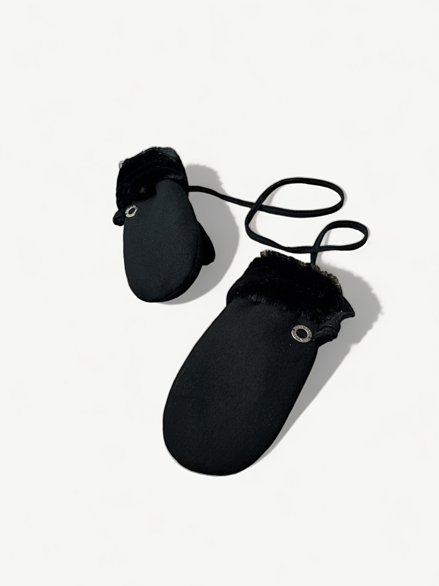 Black Cashmere Wool Mittens