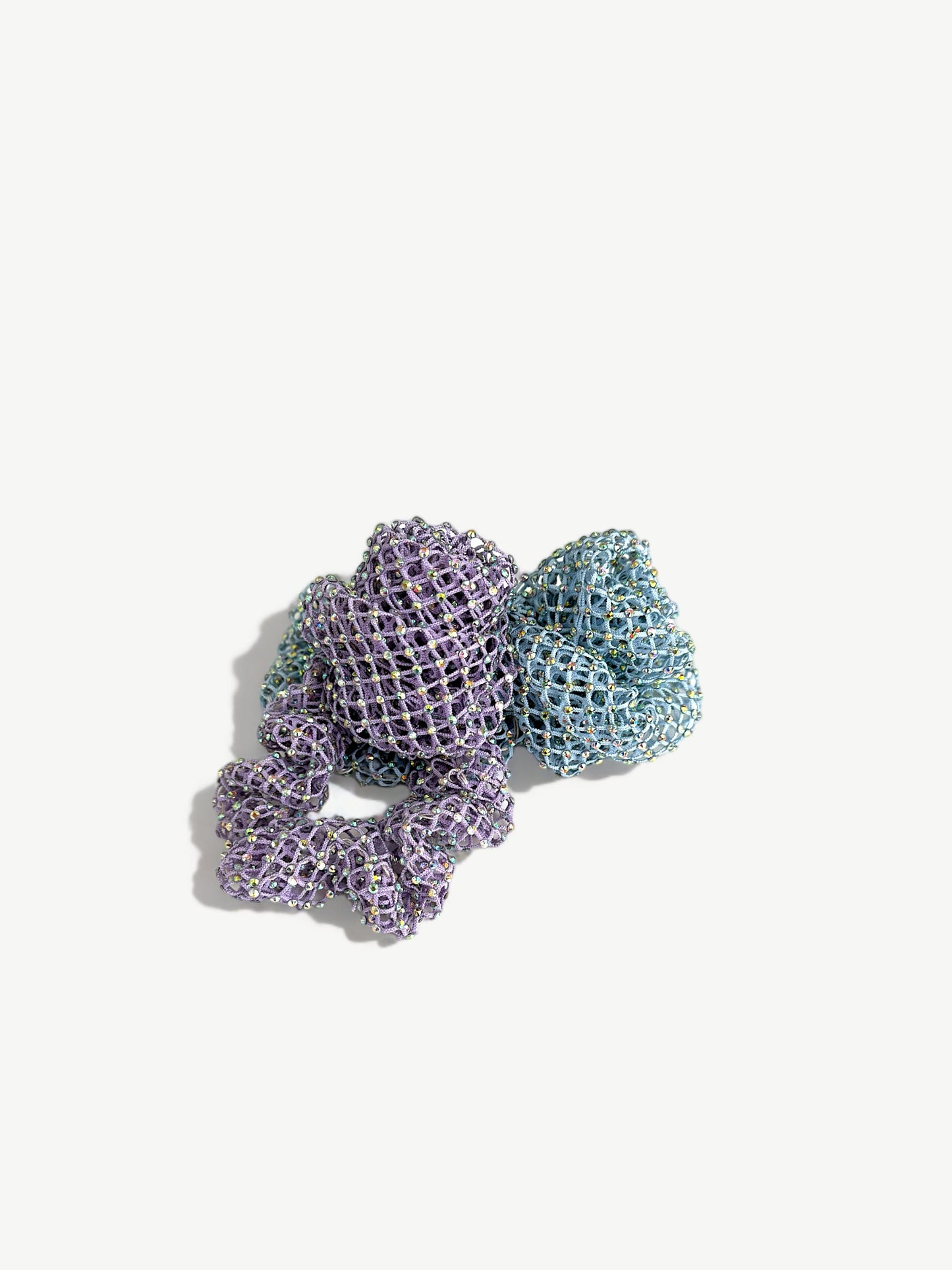 ROSE Rhinestone Scrunchie / Lilac