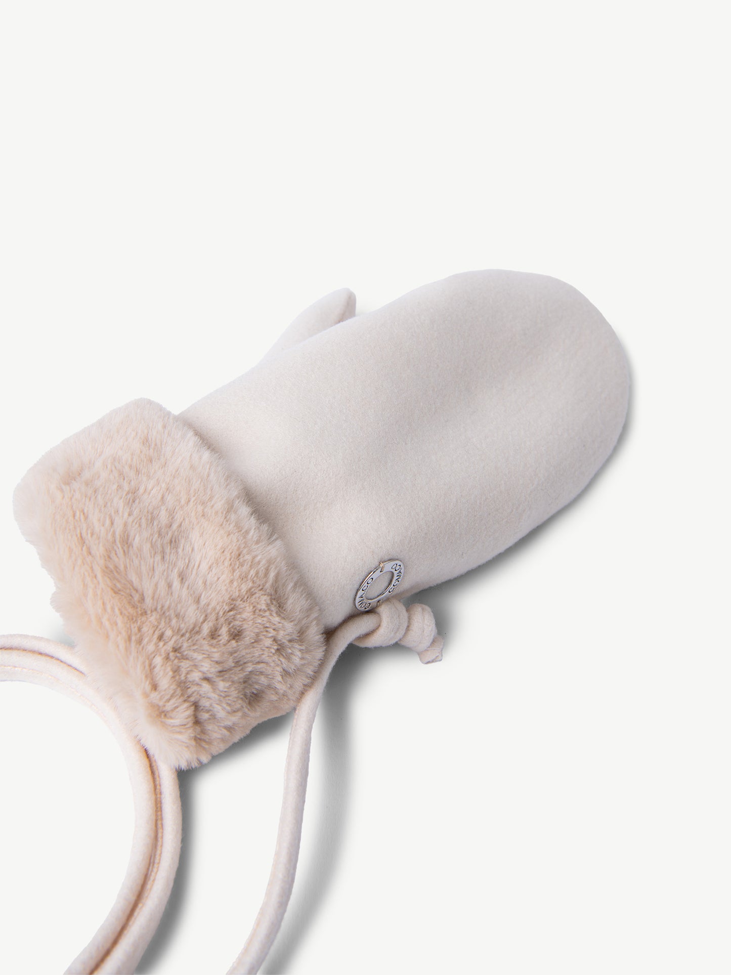 Cream Cashmere Wool Mittens