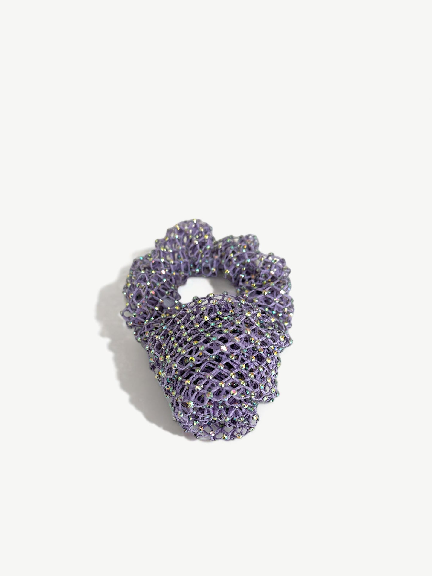 ROSE Rhinestone Scrunchie / Lilac