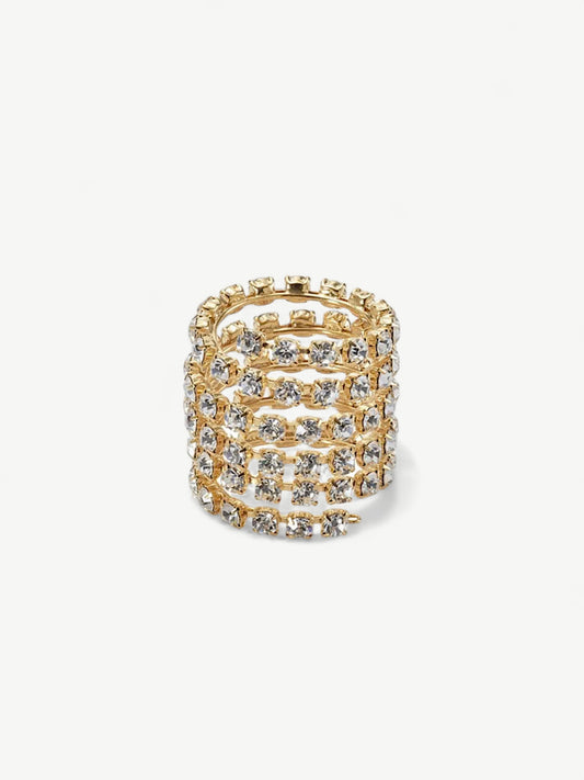 Gold Rhinestone Pony Cuff