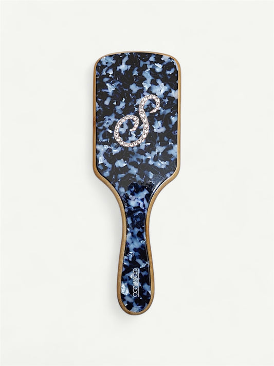 Custom Large Bamboo Hair Brush | Midnight Blue