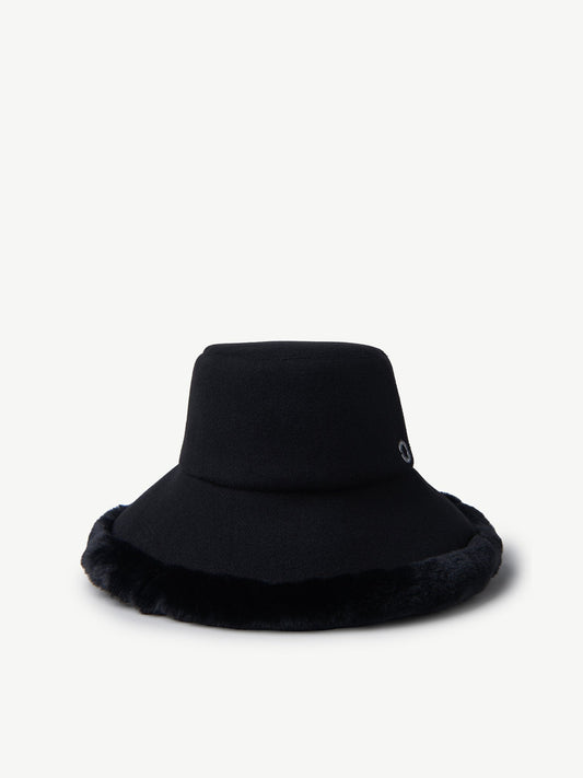 Black Cashmere Wool Hat