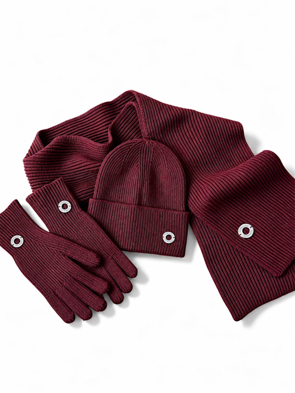 Merino Wool Set | Burgundy