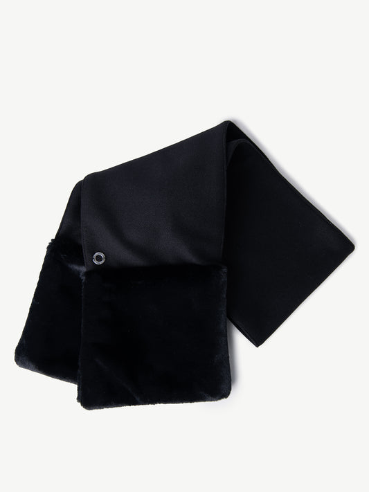 Black Cashmere Wool Scarf