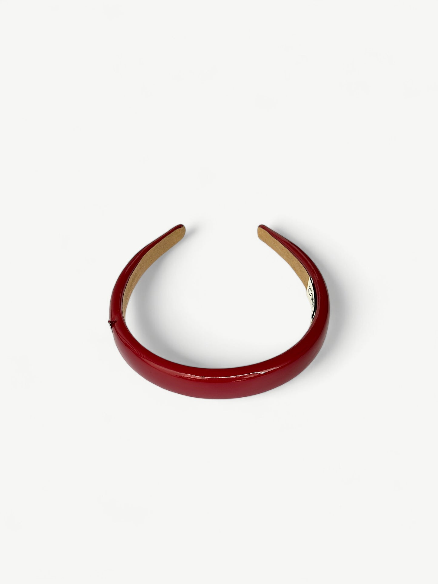 SLIM Cherry Red Vinyl Headband