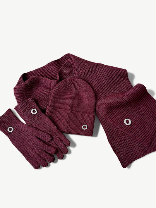 Merino Wool Set | Burgundy