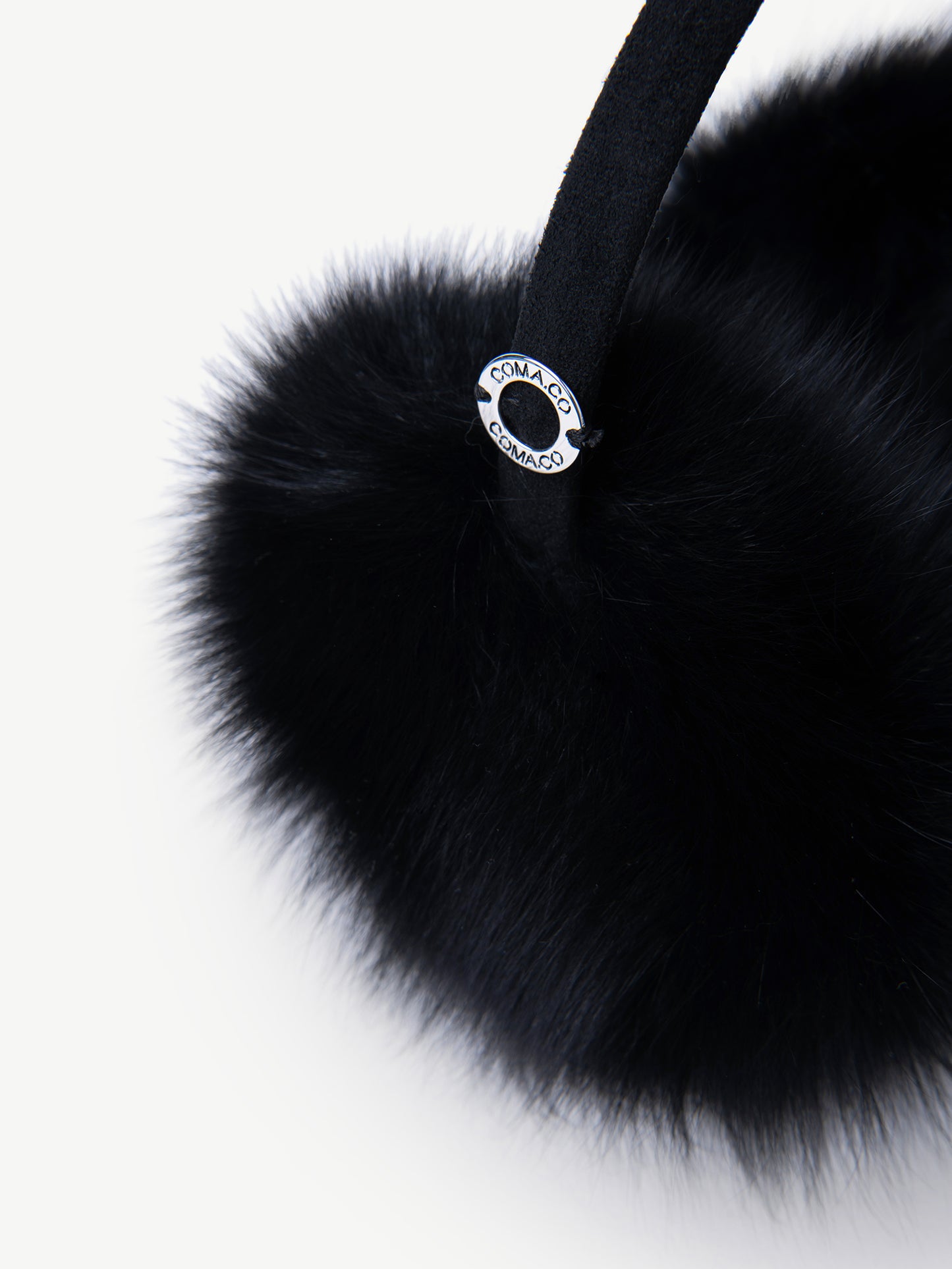 Black Fox Fur Ear Muffs