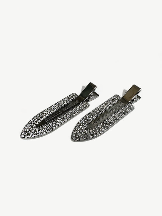 AMINA Hair Barrettes / Silver