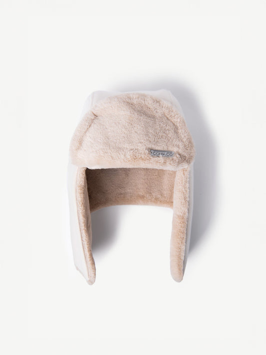 Creme Cashmere Aviator Hat