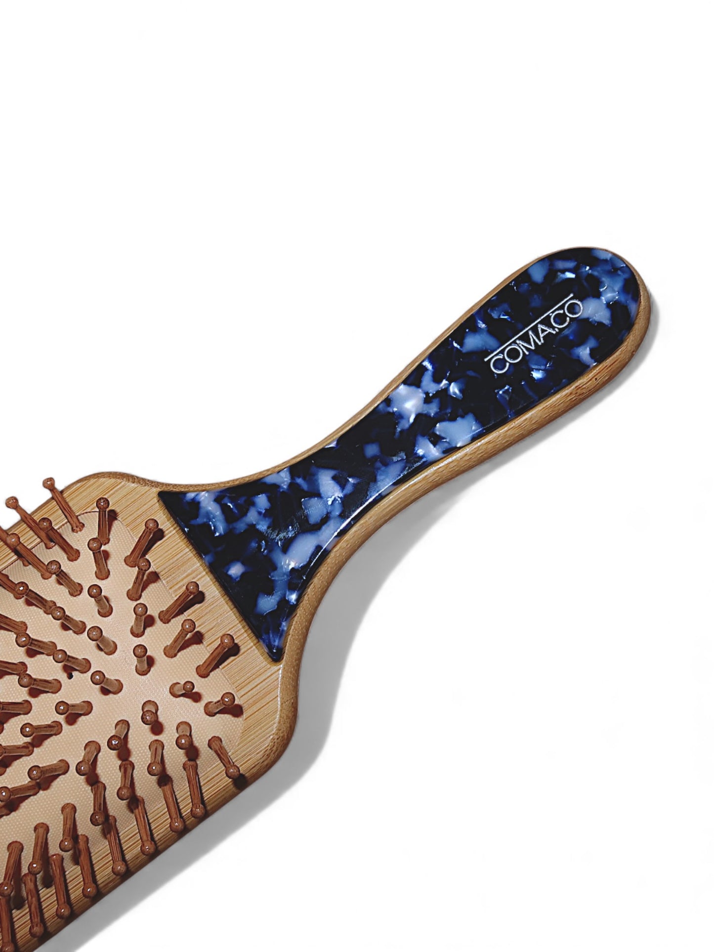 Large Bamboo Hair Brush | Midnight Blue