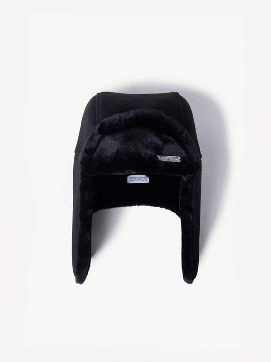 Black Cashmere Aviator Hat