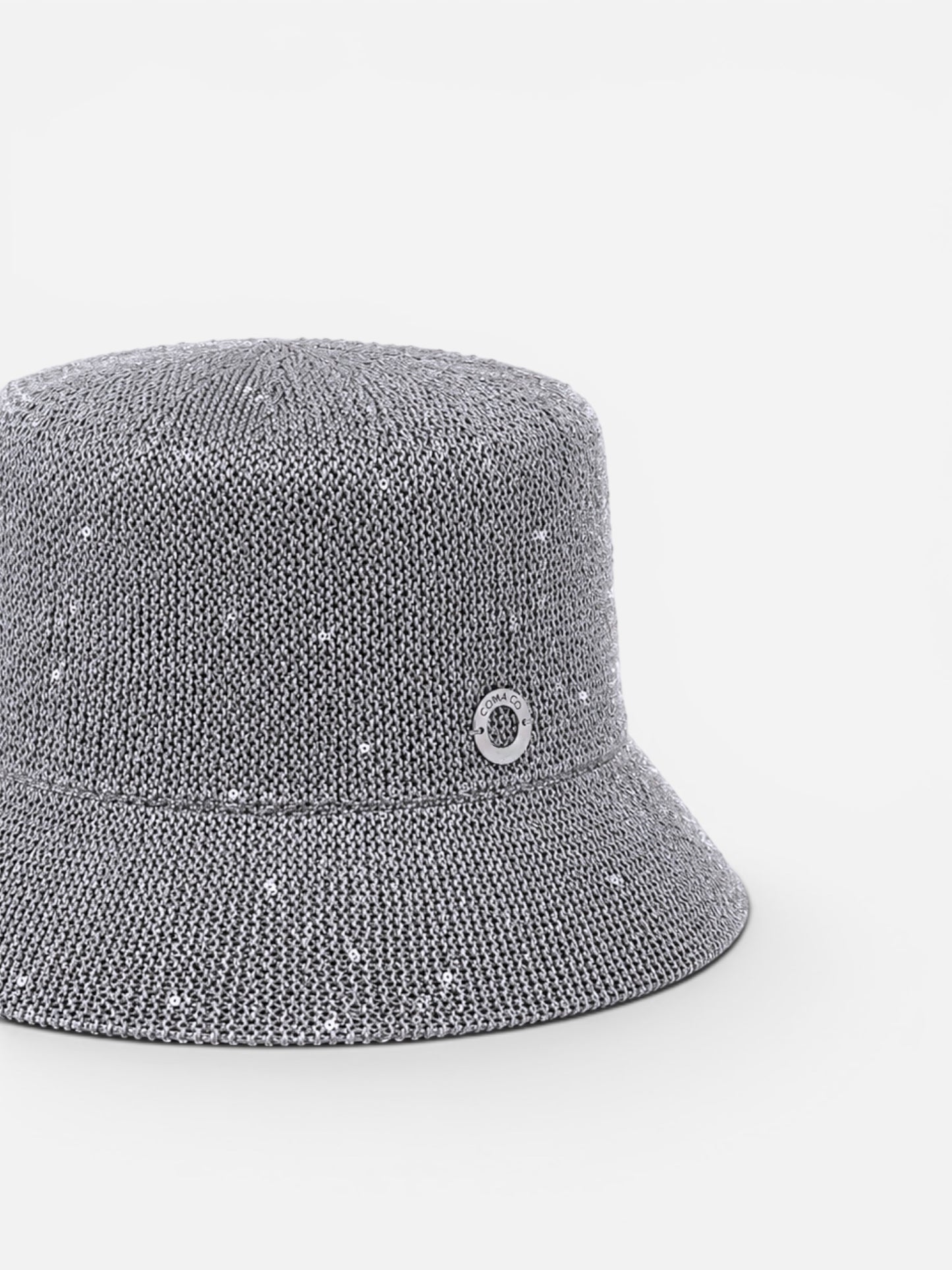 Knitted Bucket Hat | Silver