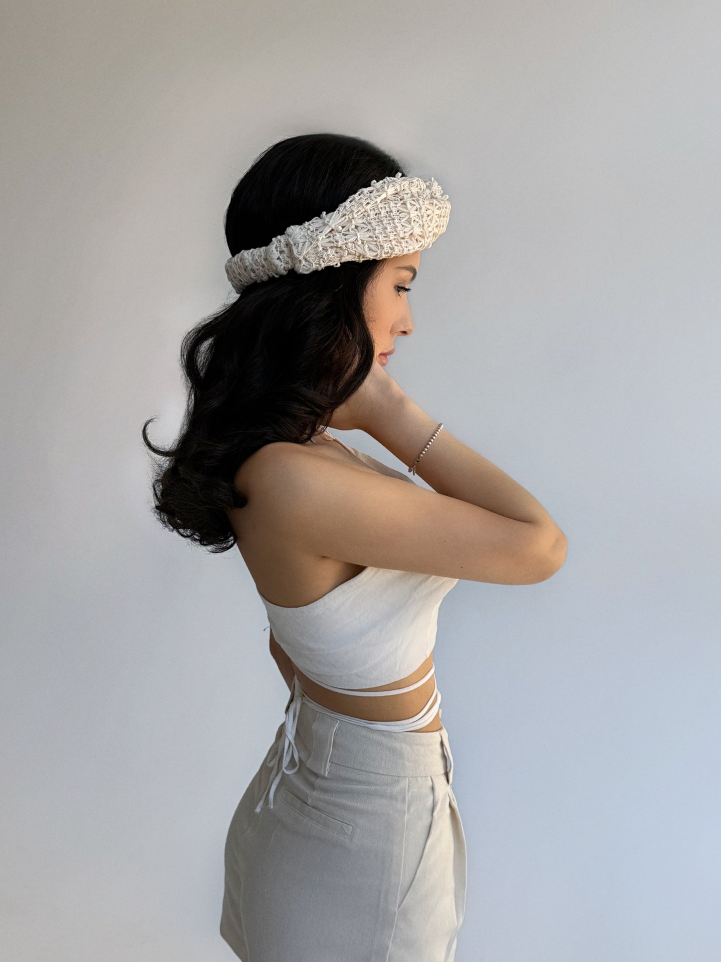 Creme Macrame Turban