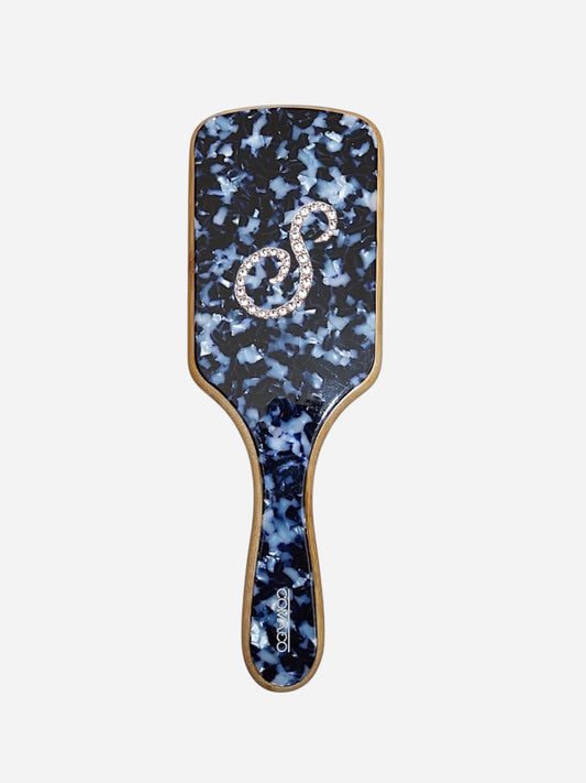 Custom Large Bamboo Hair Brush | Midnight Blue