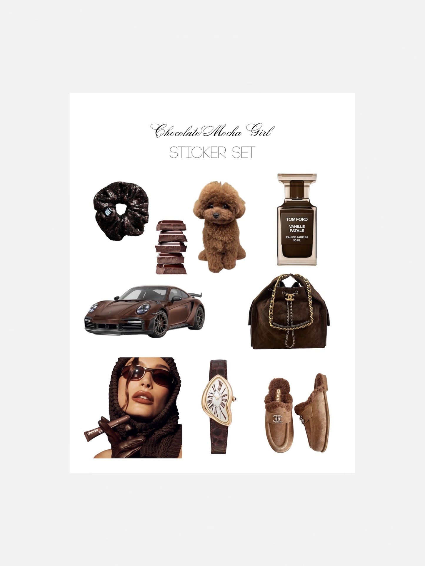 Chocolate Mocha Girl | Sticker Set