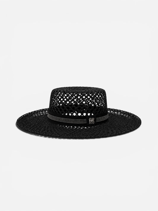 Noir Hat | Raffia Straw