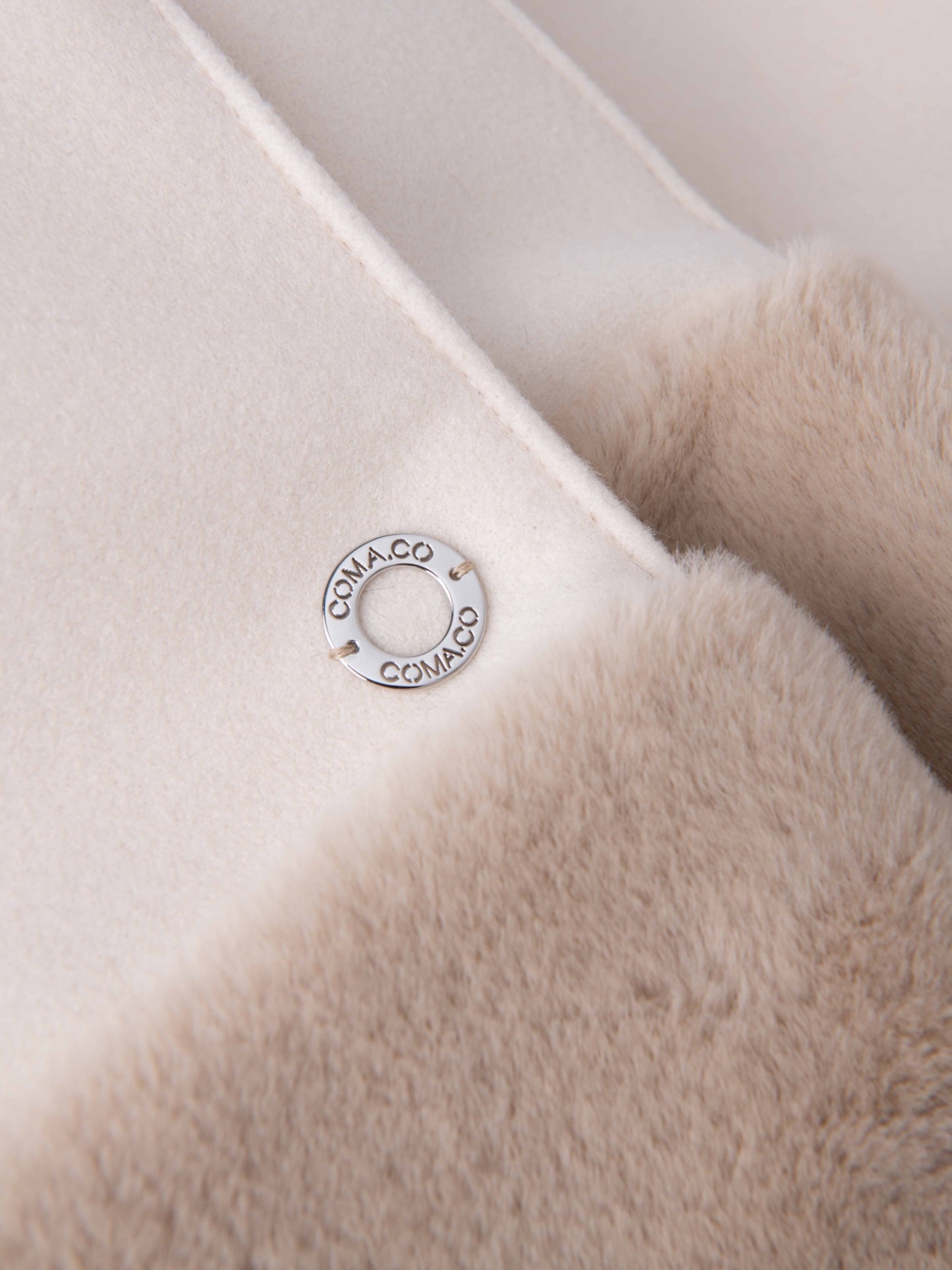 Creme Cashmere Wool Scarf